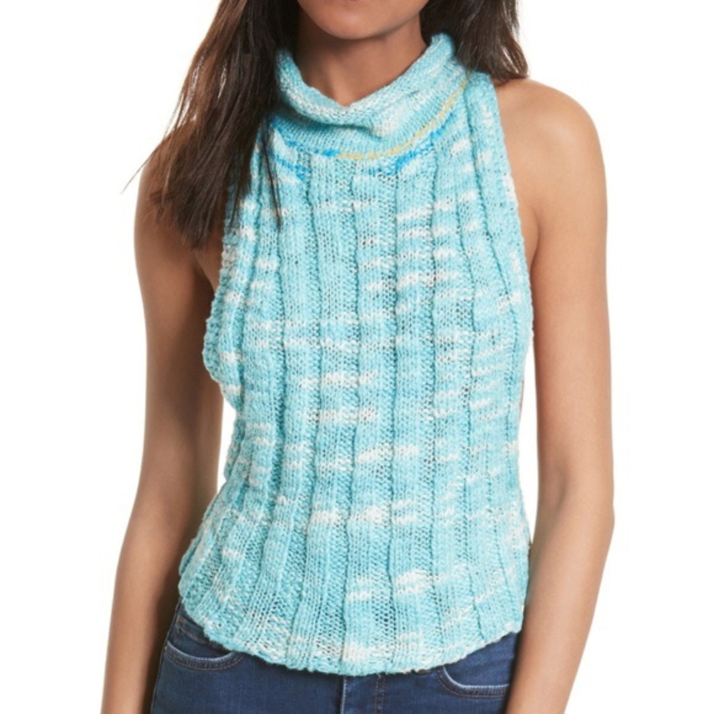 Free People Laguna Sweater Tank Split Back